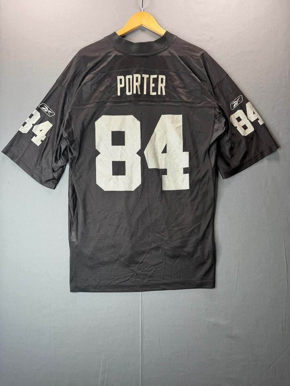 Vintage Reebok NFL Oakland Raiders Jerry Porter 84 Football Jersey Black L
